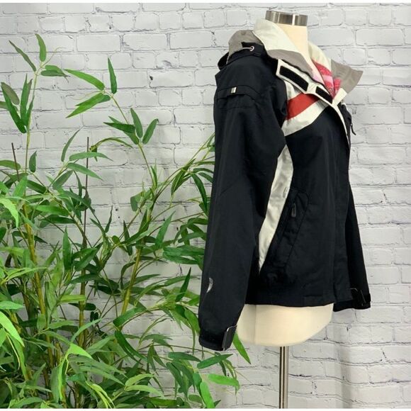 Columbia Black w/ Red & White Stripe Ski Jacket Size S - Picture 9 of 9